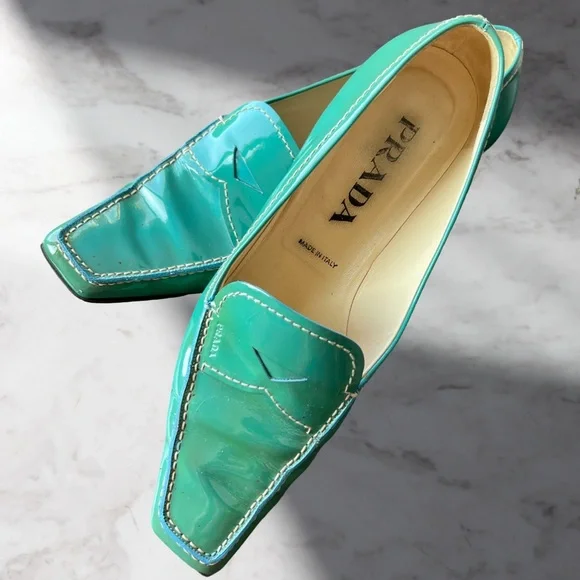 Prada Calzature Donna Patent Loafers in Voyage Color - Picture 3 of 13